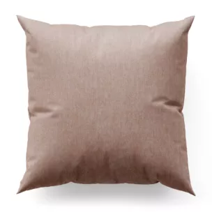 Poszewka szyta beżowa z miękkiej tkaniny szenilowej typu dimout o naturalnym splocie