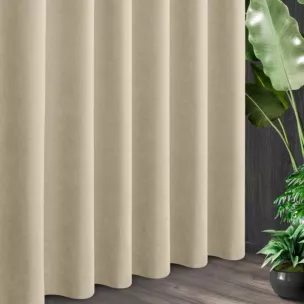 Tkanina zasłonowa o miękkim zamszowym chwycie ze strukturalnym wzorem