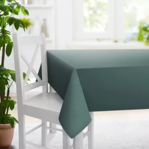 Obrus szyty morski z gładkiej zaciemniającej tkaniny typu dimout