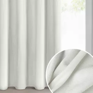 Zasłona naturalna z szenilowej tkaniny o strukturalnym splocie 140x250 cm przelotka - VANI