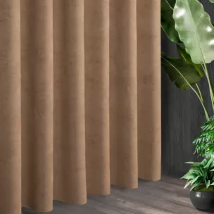 Tkanina zasłonowa o miękkiej, welurowej strukturze