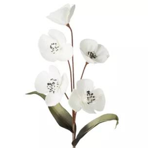 Kwiat sztuczny biało, czarny z pianki foamiran 82 cm