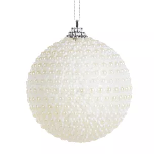 Bombka choinkowa zdobiona drobnymi perełkami