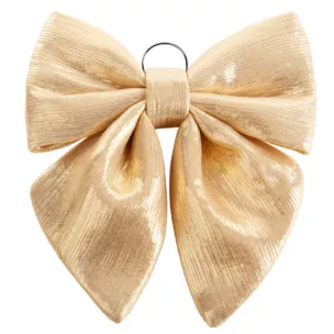 Świąteczna ozdoba w kształcie kokardy z błyszczącej welwetowej tkaniny