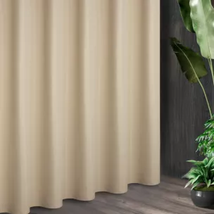 Tkanina zasłonowa z ozdobnym splotem i dodatkiem błyszczącej nici