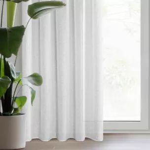 Zasłona biała  z moherowej tkaniny 140x270 cm taśma - AGIS