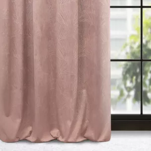 PIERRE CARDIN zasłona welwetowa GOJA z błyszczącym nadrukiem w formie liści miłorzębu