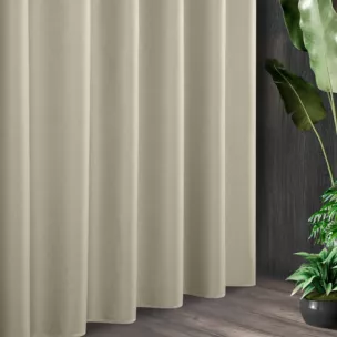 Tkanina zasłonowa błyszcząca z drobnym strukturalnym wzorem