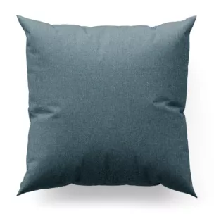 Poszewka szyta niebieska z tkaniny o naturalnym splocie w stylu eko