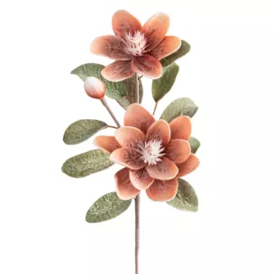 Kwiat sztuczny pomarańczowy z plastycznej pianki foamiran 75 cm