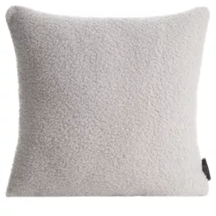 Poszewka na poduszkę 45x45 cm z miękkiej tkaniny barankowej srebrna BUKLA