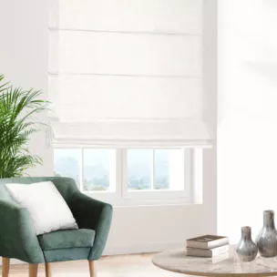 Roleta rzymska naturalna z tkaniny typu eko z widocznym splotem