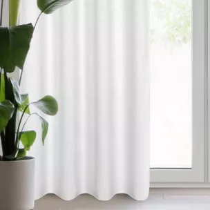 Zasłona biała z tkaniny szenilowej 135x250 przelotka - ALETA