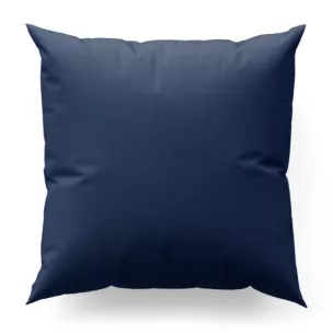 Poszewka szyta ciemnoniebieska z jednokolorowej gładkiej tkaniny