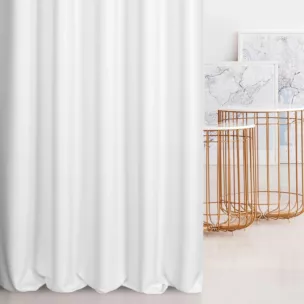 Zasłona szyta na taśmie 5 cm naturalna z miękkiej tkaniny o naturalnym splocie w stylu ekologicznym