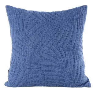 Poszewka na poduszkę 45x45 cm niebieska pikowana metodą hot press STONE Eurofirany Premium