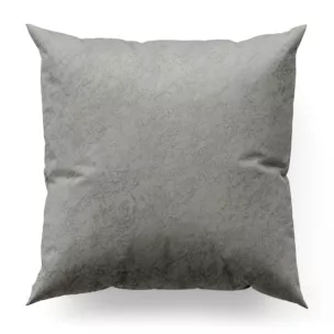Poszewka szyta popielata z welwetowej tkaniny w drobny melanż