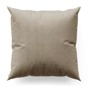 Poszewka szyta ciemnobeżowa z miękkiej w dotyku tkaniny szenilowej