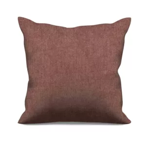 Poszewka szyta ceglasta miękka, szenilowa tkanina o wyraźnym splocie i delikatnym połysku