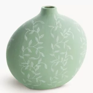 Wazon dekoracyjny matowy w drobne listeczki FLORA - kolekcja FIORE