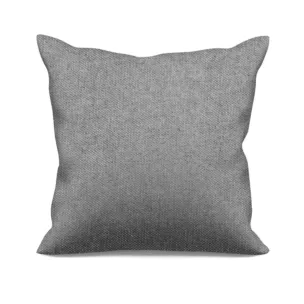 Poszewka szyta szara miękka, szenilowa tkanina o wyraźnym splocie i delikatnym połysku