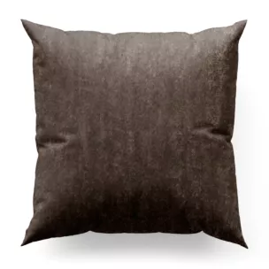 Poszewka szyta jasnobrązowa z miękkiej tkaniny welwetowej z efektem kreszowania