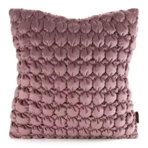 Poszewka na poduszkę 45x45 cm welwetowa kolor pudrowy zdobiona wzorem 3D VELVET 193 Eurofirany Premium
