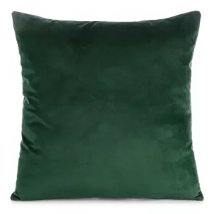 Poszewka na poduszkę 45x45 cm welwetowa, gładka ciemnozielona o delikatnym połysku GAJA 1