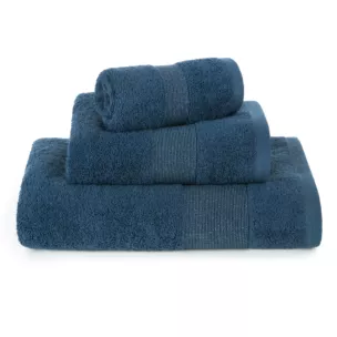 Ręcznik kąpielowy 50x90 cm bawełniany kolor ciemnoturkusowy z ozdobną błyszczącą bordiurą 500 g/m2 ZOJA