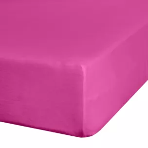 Prześcieradło jersey z gumką 160x200 cm z bawełny kolor amarantowy 140 g/m2 ADELA