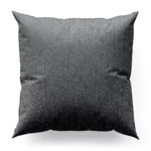 Poszewka szyta ALINE popielata z tkaniny o naturalnym splocie z efektem melanżu