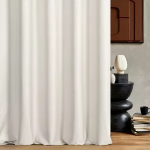 Zasłona szyta na taśmie 5 cm naturalna z dwustronnej tkaniny zaciemniającej 100% blackout