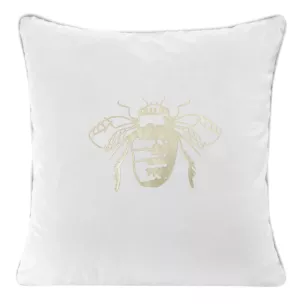Welwetowa poszewka BLINK 14 z nadrukiem złotej pszczoły
