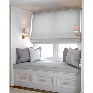 Roleta rzymska naturalna z strukturalnej tkaniny o naturalnym splocie