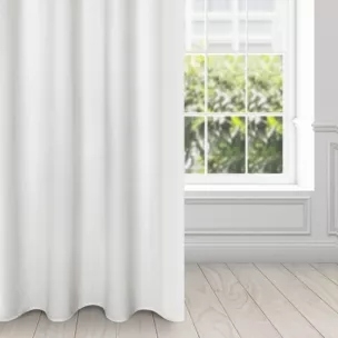 Zasłona biała z matowego welwetu 140x250 cm przelotka - MILO