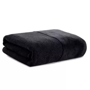 Ręcznik kąpielowy 70x140 cm bawełniany kolor czarny zdobiony welwetową bordiurą  500 g/m2 FERO
