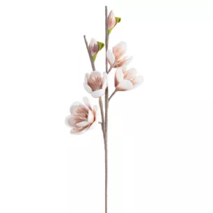 Kwiat sztuczny jasnobrązowy z plastycznej pianki foamiran 69 cm