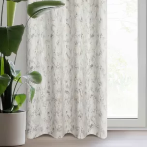 Zasłona welwetowa kremowo, złota z efektem błyszczącej przecierki 140x250 cm na przelotka - KORNELIA