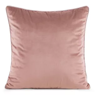 Poszewka na poduszkę 60x60 cm welwetowa kolor ciemnoróżowy o delikatnym połysku z ozdobną lamówką GAJA 2