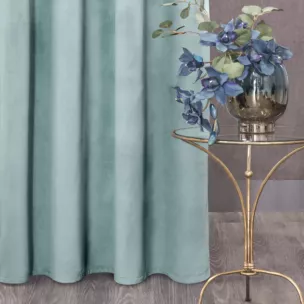 Zasłona szałwiowa z matowego welwetu 140x270 cm taśma - MELANIE