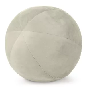 Poduszka dekoracyjna w formie kuli średnica 24 cm welwetowa kremowa GAJA