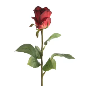 RÓŻA kwiat sztuczny dekoracyjny z płatkami z jedwabistej tkaniny