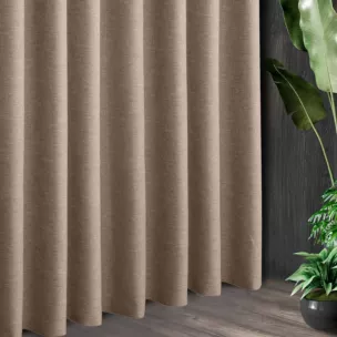 Tkanina zasłonowa zaciemniająca typu blackout, z ozdobnym splotem, z efektem melanżu