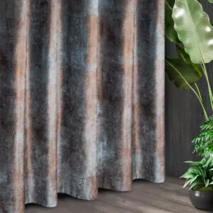 Tkanina zasłonowa gruba, welwetowa, z błyszczącym nadrukiem z kolekcji Eva Minge