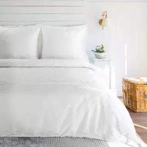 Pościel 220x200 cm z satyny bawełnianej kolor biały zdobiona elegancką koronką RETRO 6