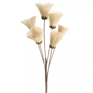 Kwiat sztuczny trawa pampasowa kremowa z ozdobnym pióropuszem 77 cm
