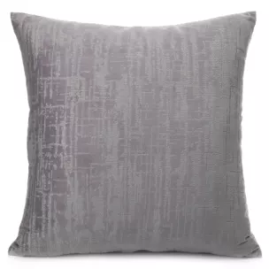 Poszewka na poduszkę 40x40 cm welwetowa jasnoszara z efektem cieniowania MARSALA