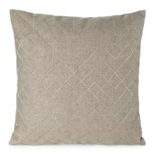 Poszewka na poduszkę 45x45 cm kolor beżowy z złotym geometrycznym haftem MILA