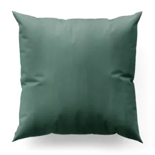 Poszewka szyta ciemnomiętowa z miękkiej półmatowej tkaniny welwetowej