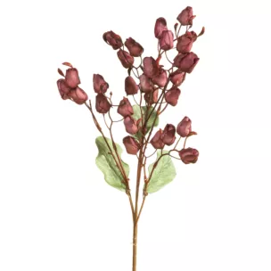 Kwiat sztuczny ciemnofioletowy z plastycznej pianki foamiran 75 cm